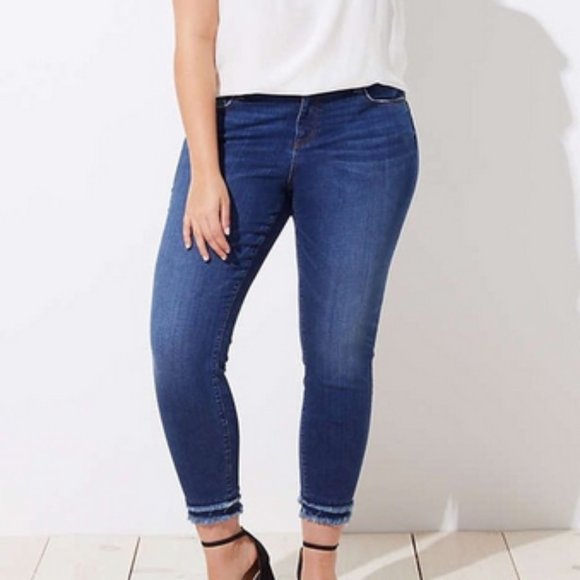 LOFT Denim - Loft Modern Skinny Double Frayed Jeans